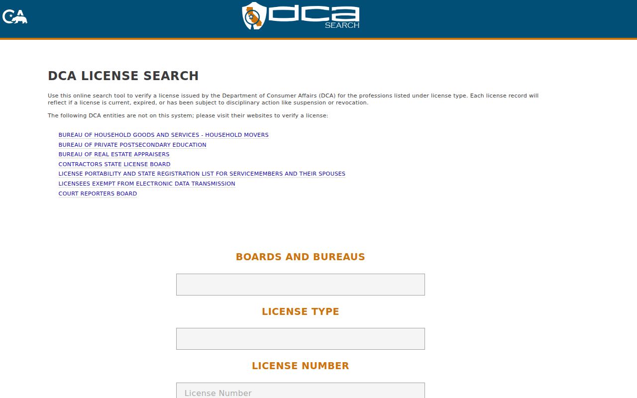 Pittsburg residents directory California professional license search