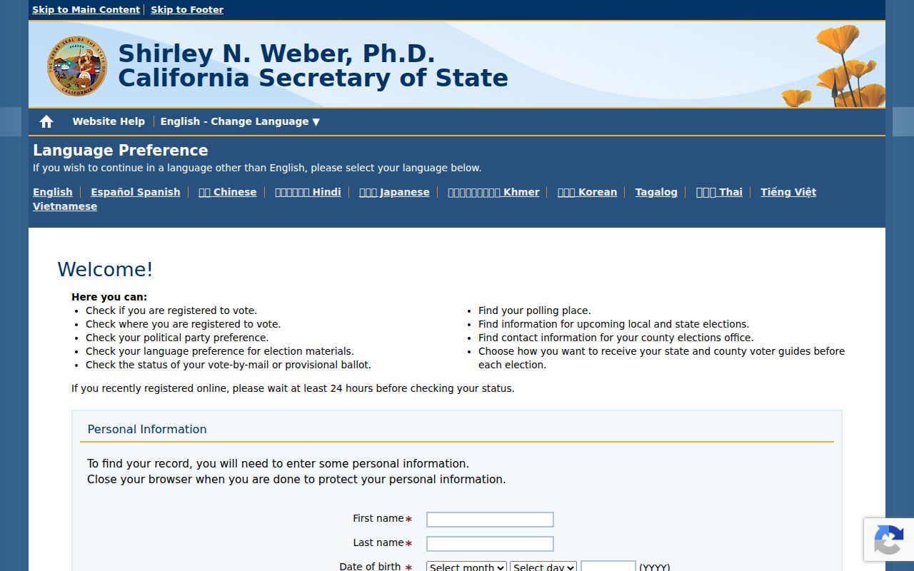 Pittsburg residents directory California voter status lookup