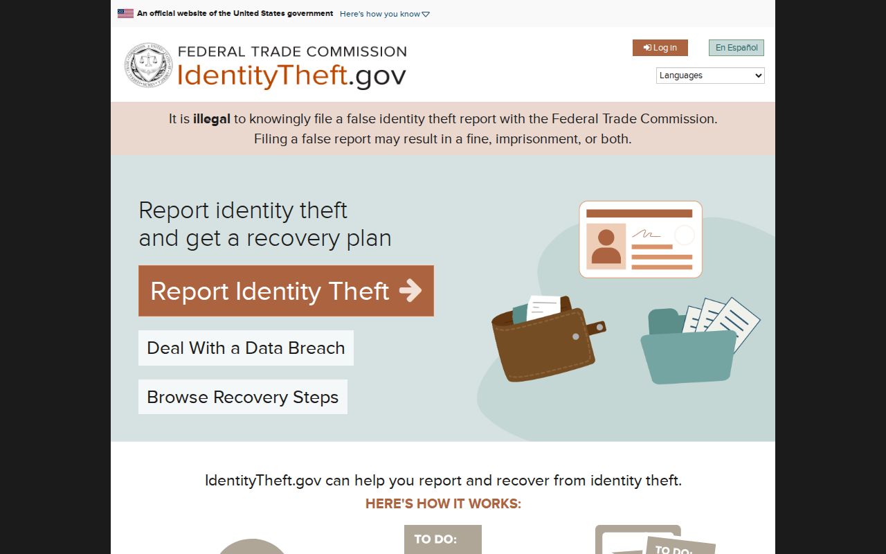 Pittsburg neighbors federal identity theft reporting resource
